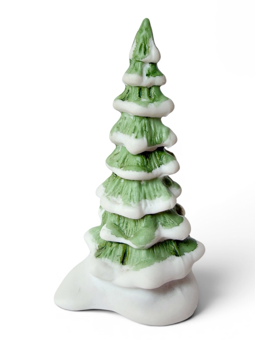 Dept 56 Heritage Village Snow Covered Ceramic Pine Tree Porcelain Figurine